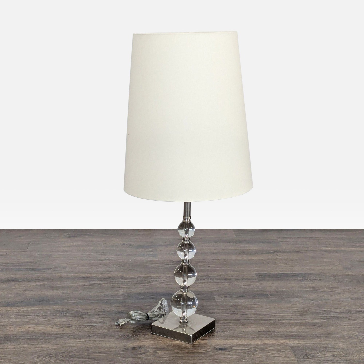 Ikea Modern Table Lamp with Clear Glass Ball Base - image-2