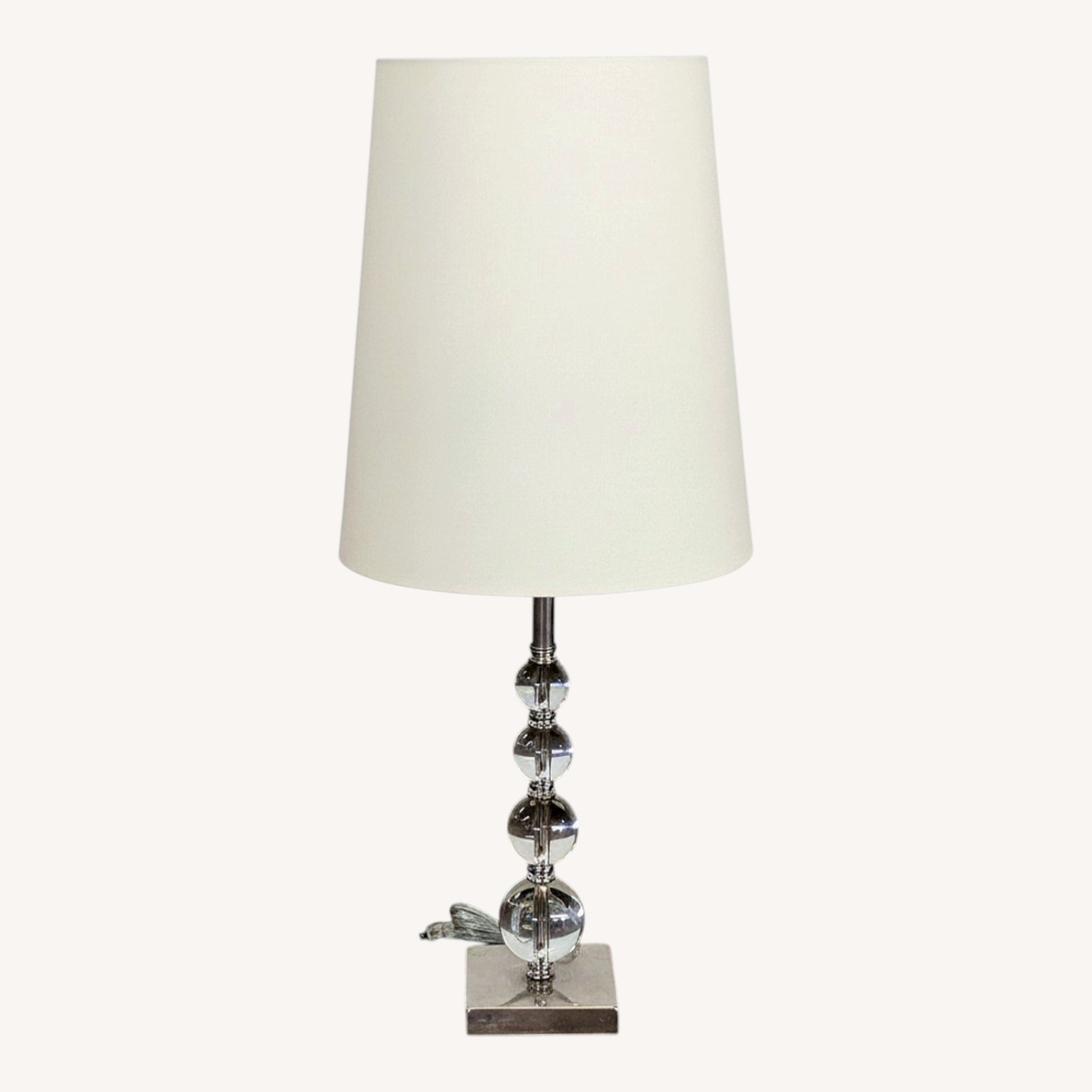 Ikea Modern Table Lamp with Clear Glass Ball Base - image-7
