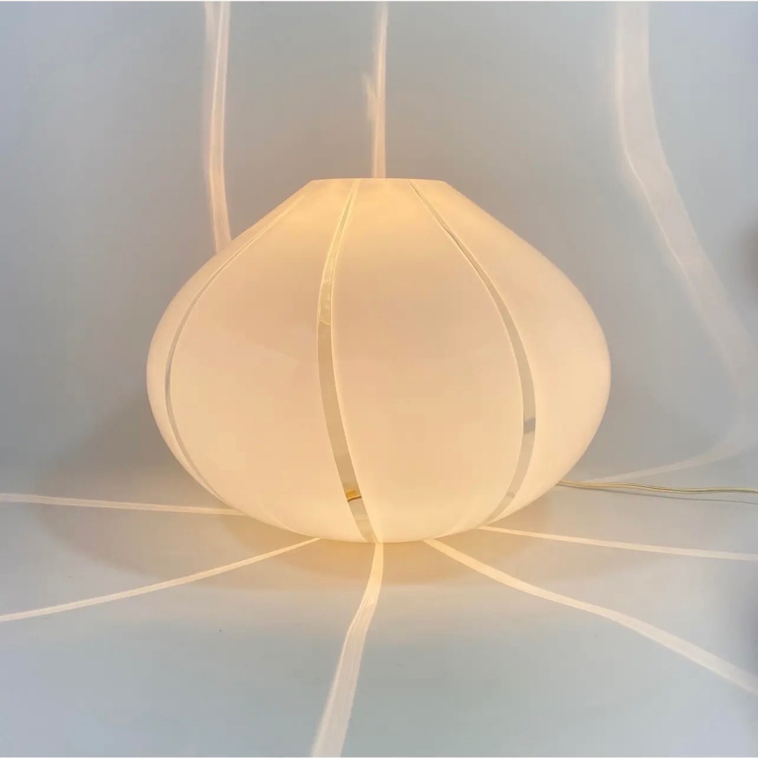 Venini Murano Glass White Glass Table Lamp - image-1