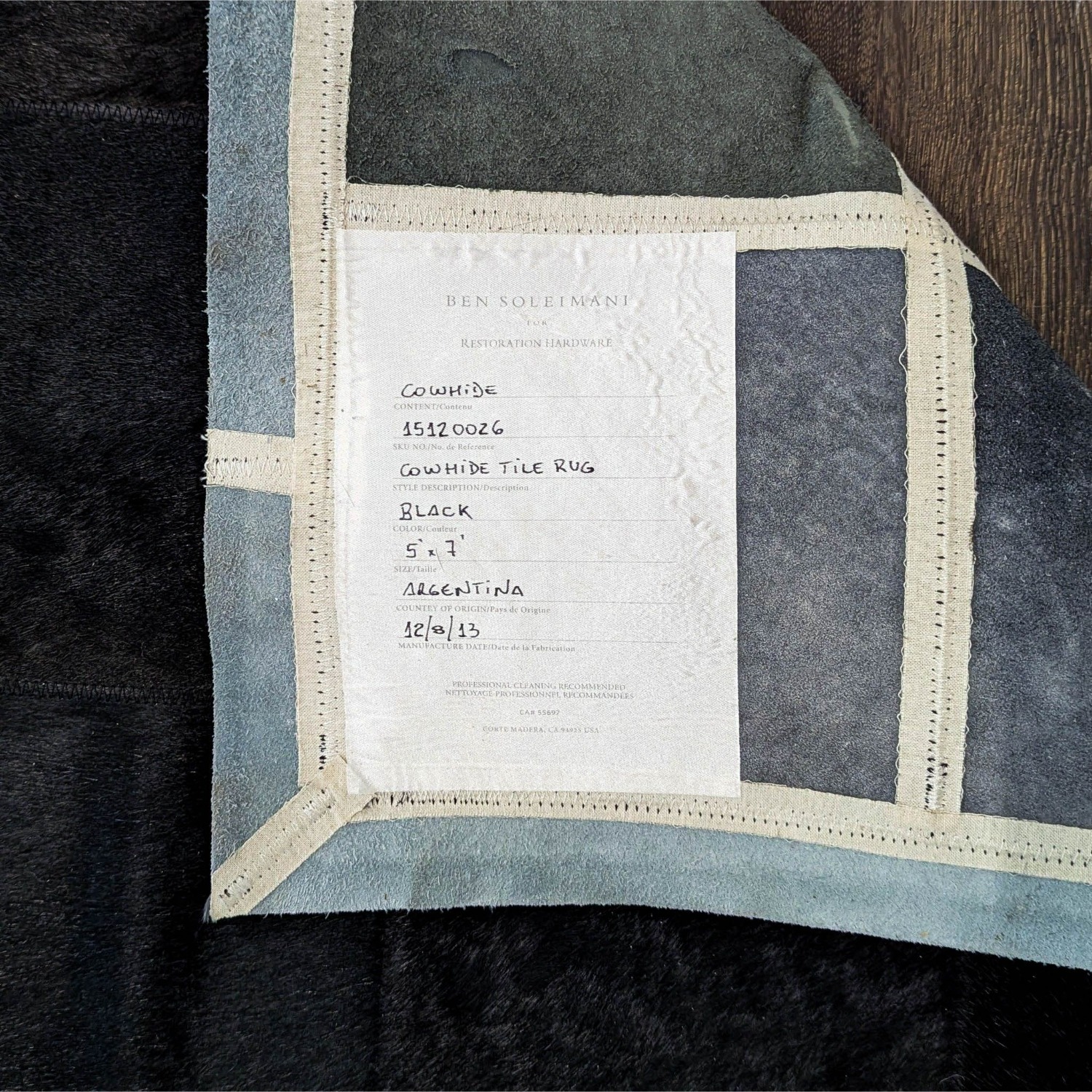 Restoration Hardware 5' x 7' Patchwork Cowhide Rug - image-4