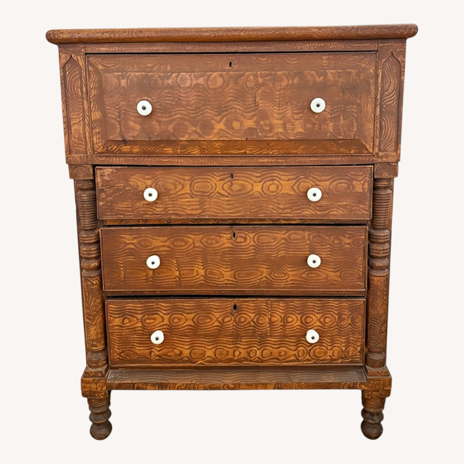 Solid Tiger Wood Vintage Charming Dresser - image-0