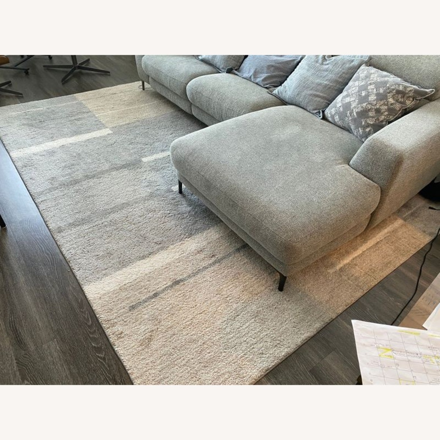 Surya Fowler Modern Geometric Area Rug-Gray & Beige  7' x 10' - image-4