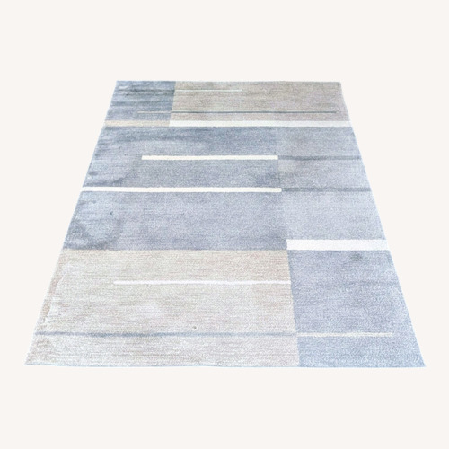 Used Surya Fowler Modern Geometric Area Rug-Gray & Beige  7' x 10' for sale on AptDeco