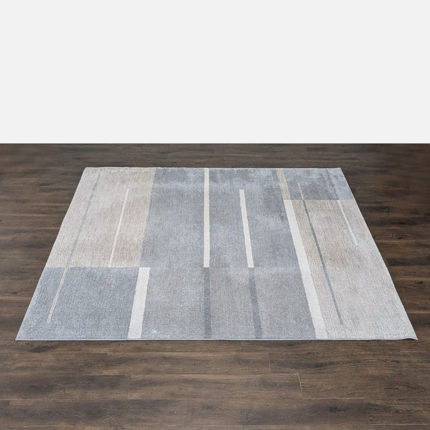 Surya Fowler Modern Geometric Area Rug-Gray & Beige  7' x 10' - image-2