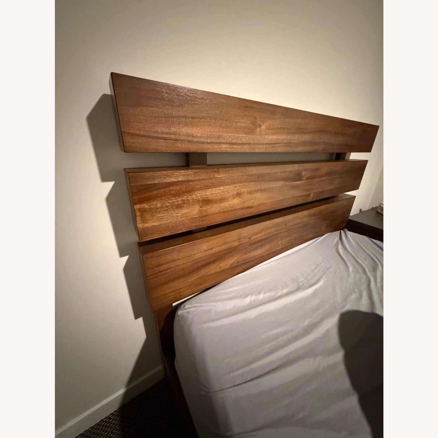 Raymour & Flanigan Santa Cruz Dark Brown Wood Queen Bed - image-3