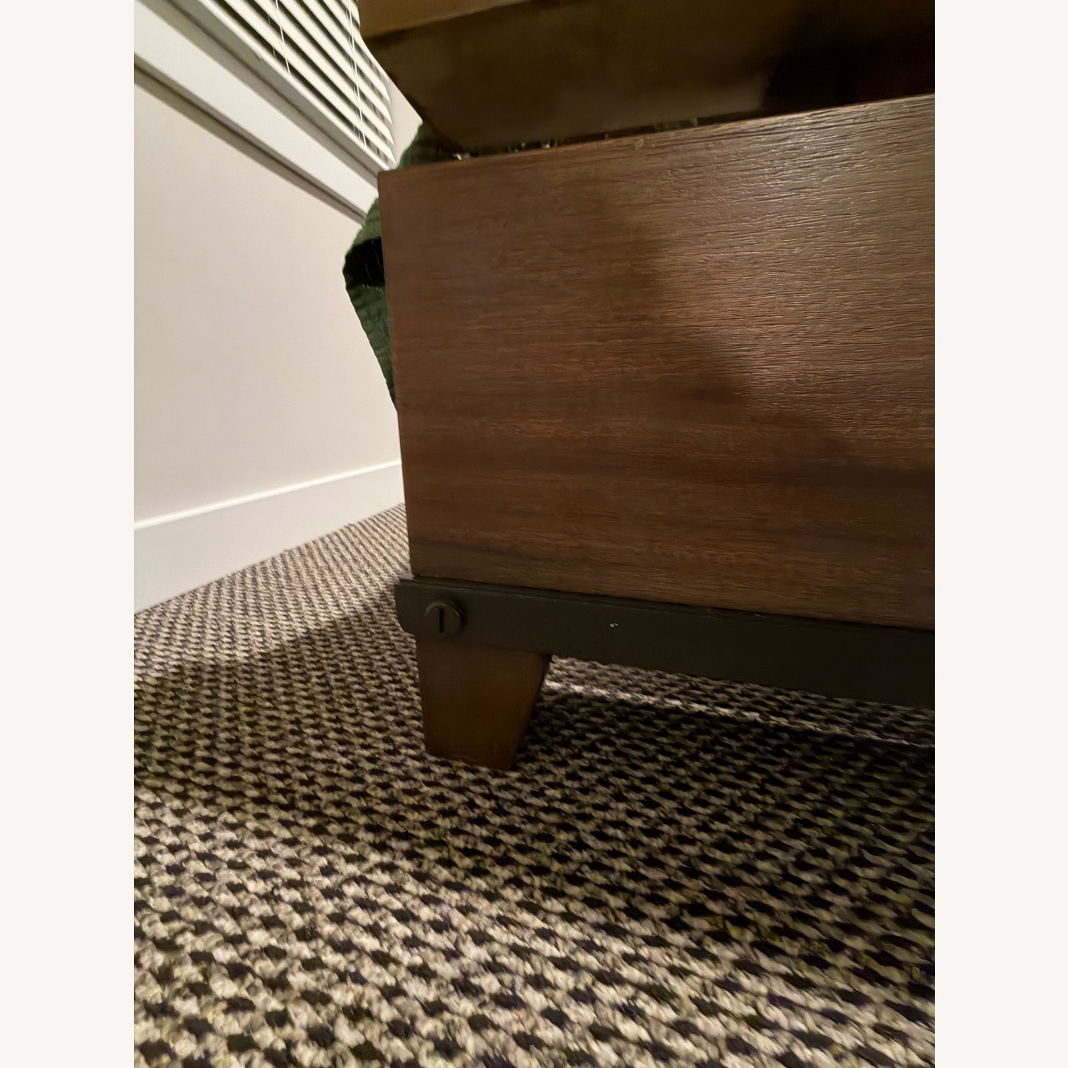 Raymour & Flanigan Santa Cruz Dark Brown Wood Queen Bed - image-5