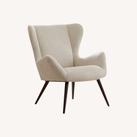 West Elm Natural Fabric Accent Chair