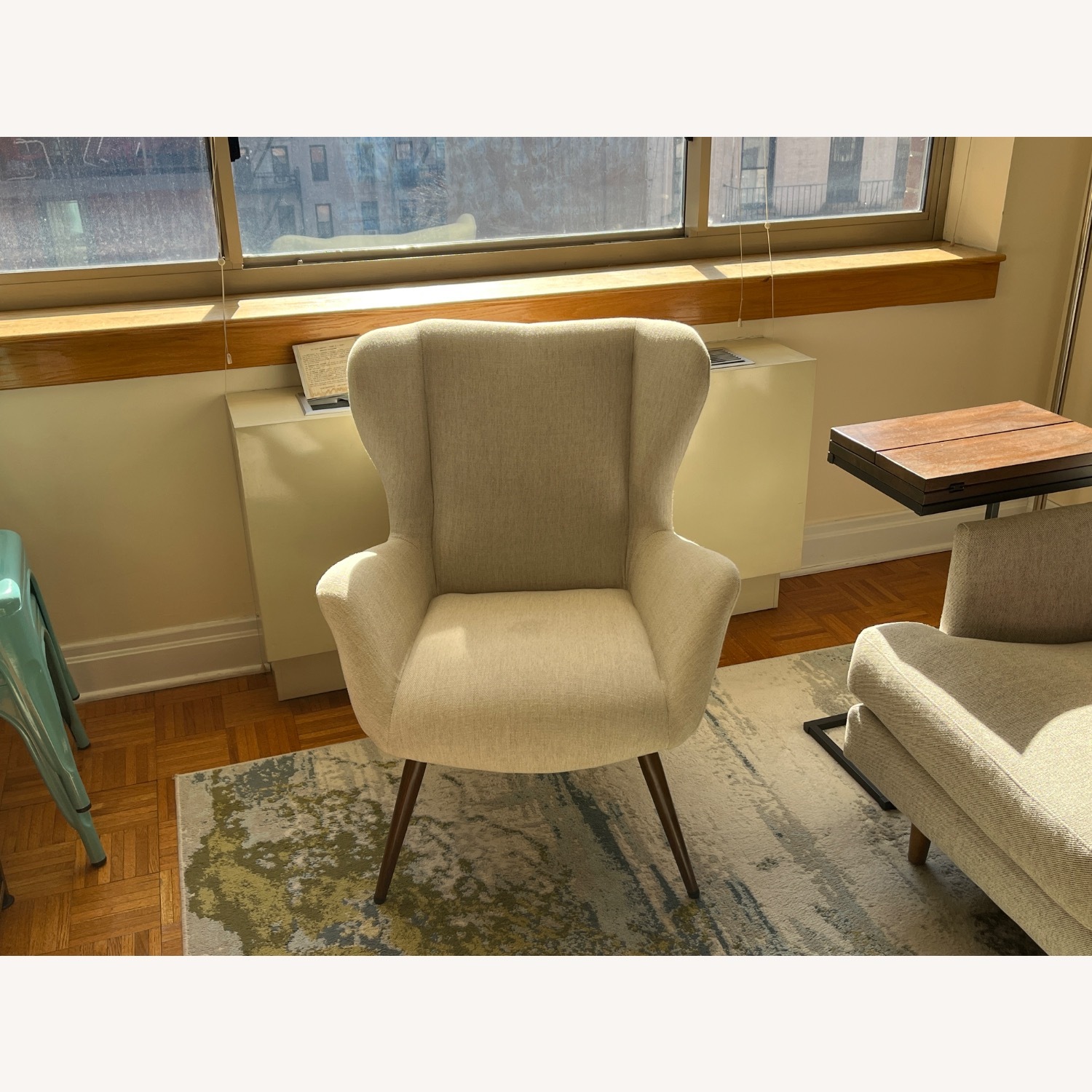 West Elm Natural Fabric Accent Chair - image-4