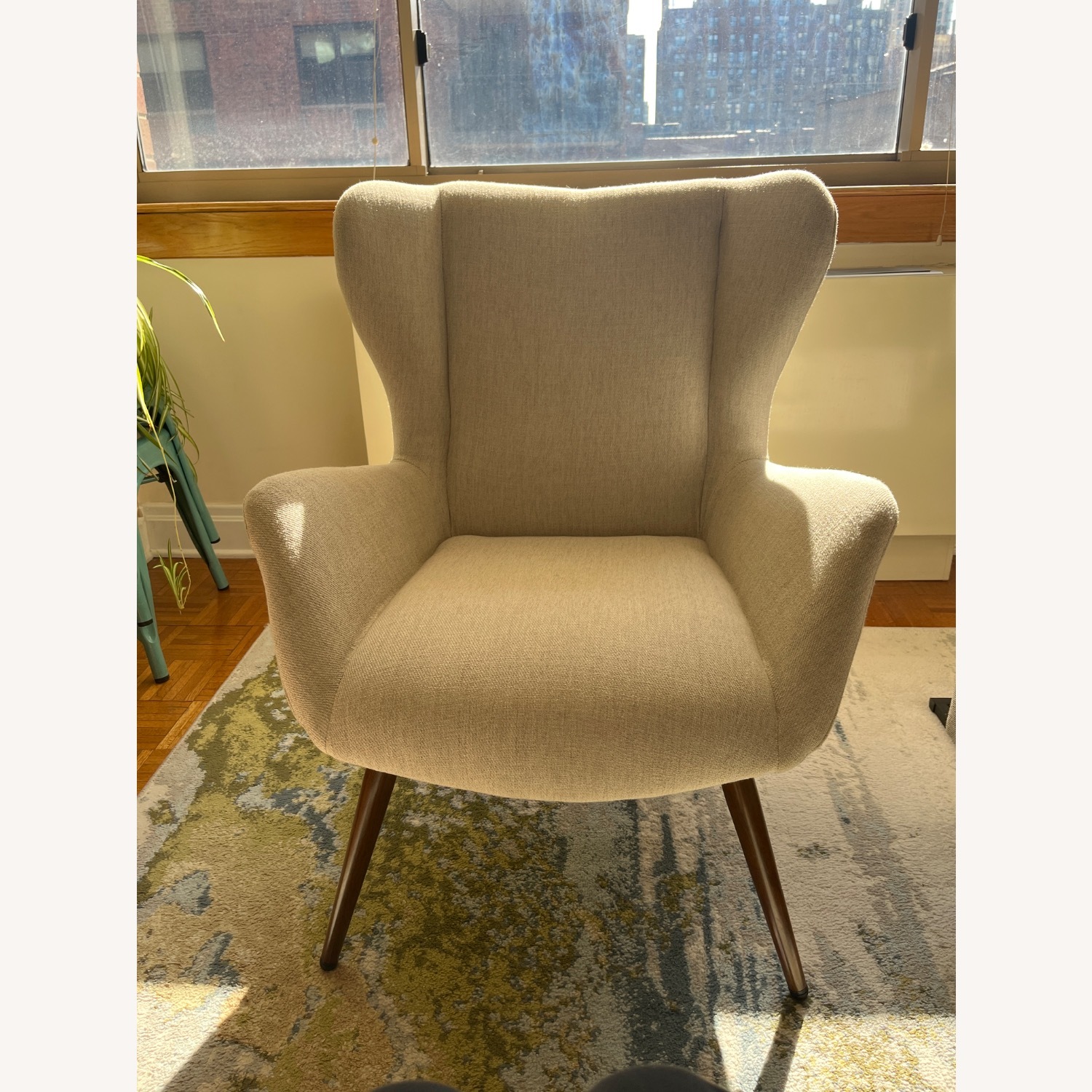 West Elm Natural Fabric Accent Chair - image-1