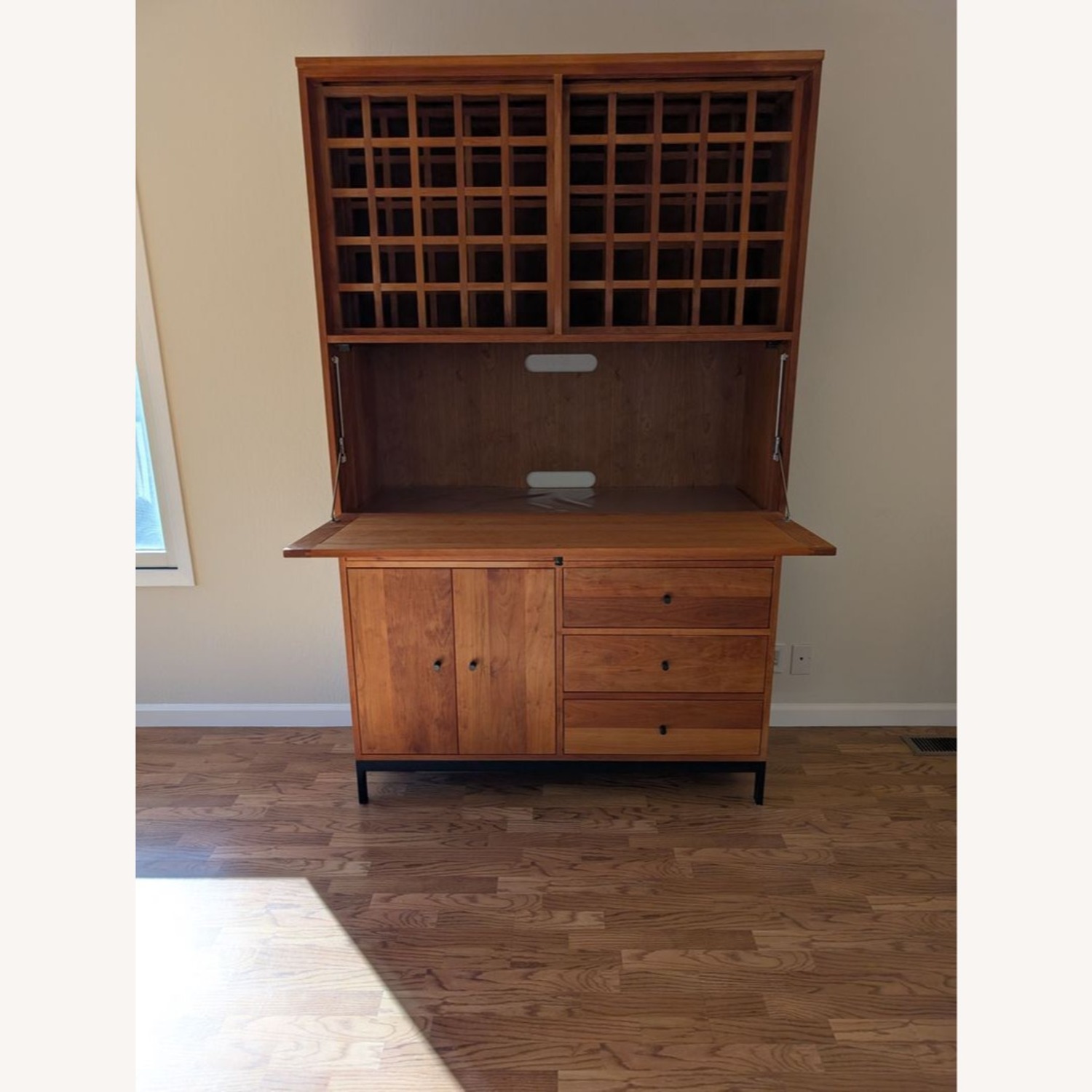 Room & Board Custom Bar Cabinet with Wine Rack - image-1