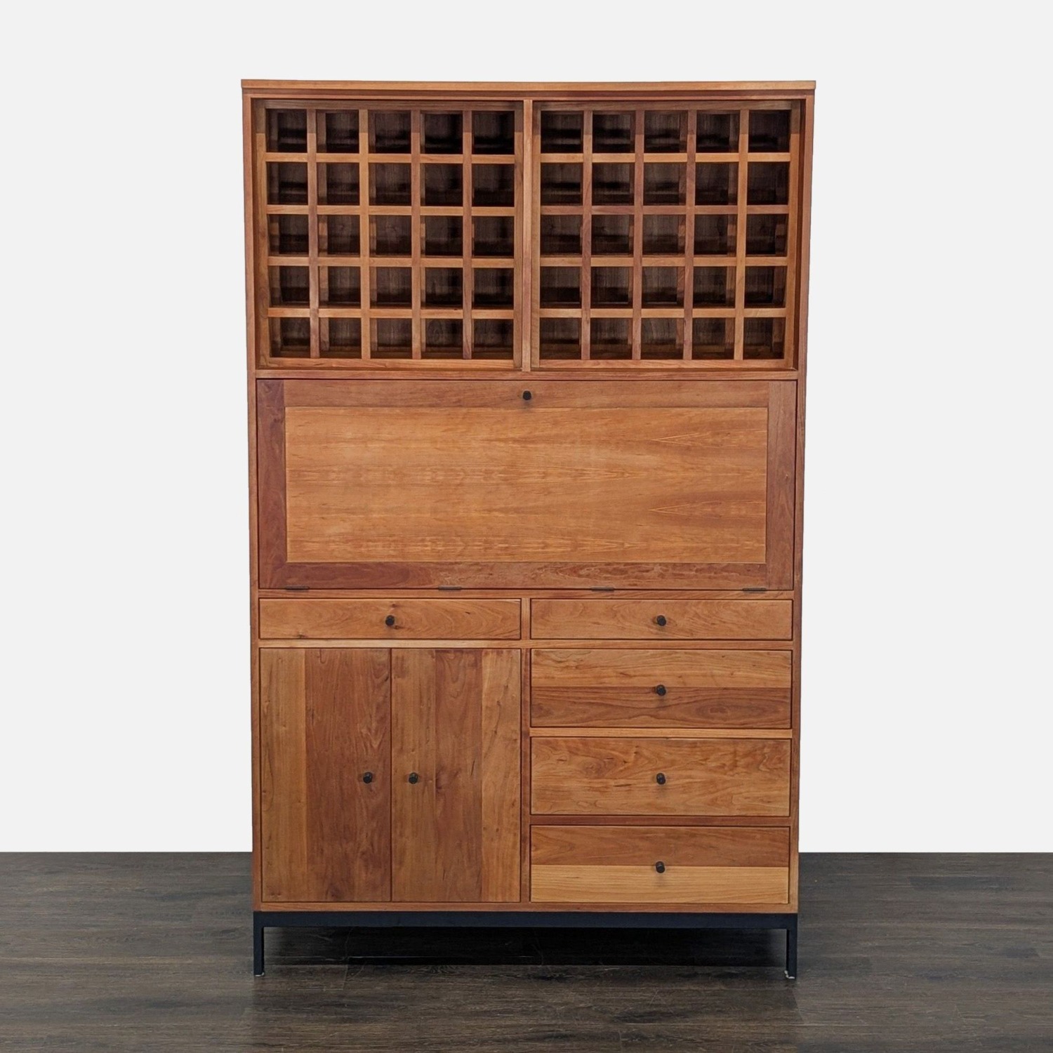 Room & Board Custom Bar Cabinet with Wine Rack - image-2