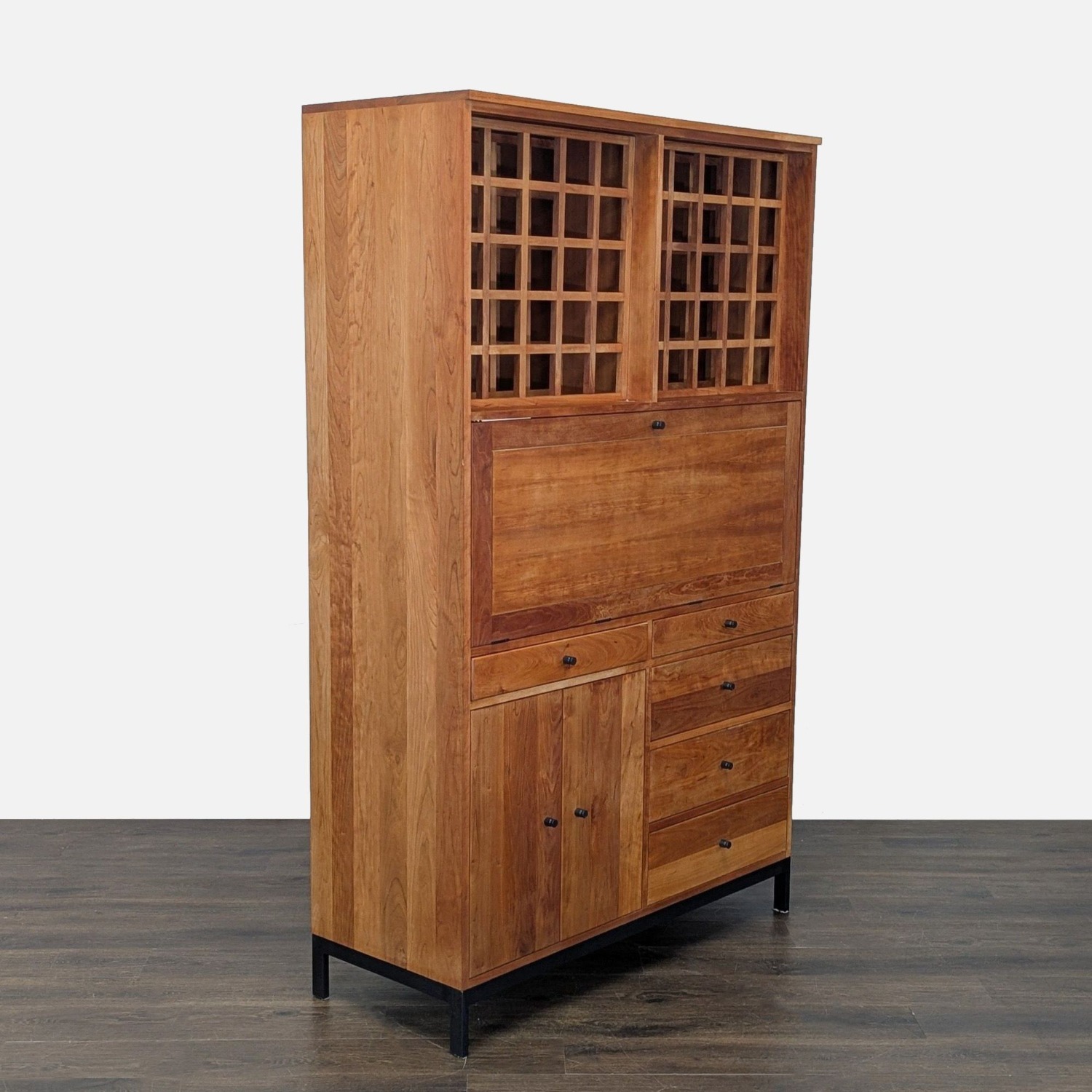 Room & Board Custom Bar Cabinet with Wine Rack - image-5