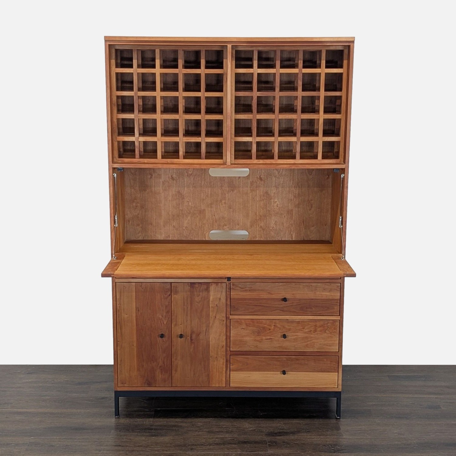 Room & Board Custom Bar Cabinet with Wine Rack - image-4