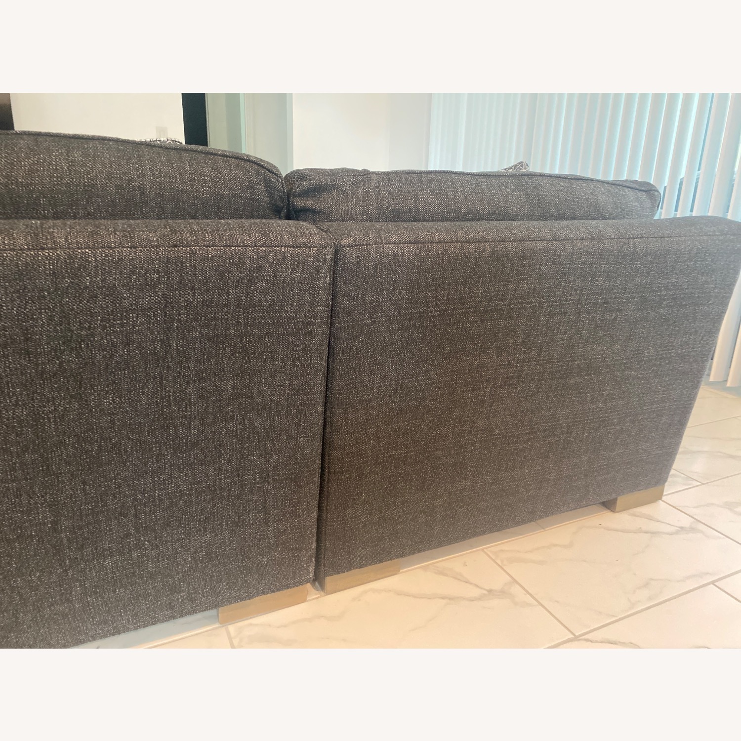 Max Home Dark Gray Fabric 3+ Piece Sectional - image-2