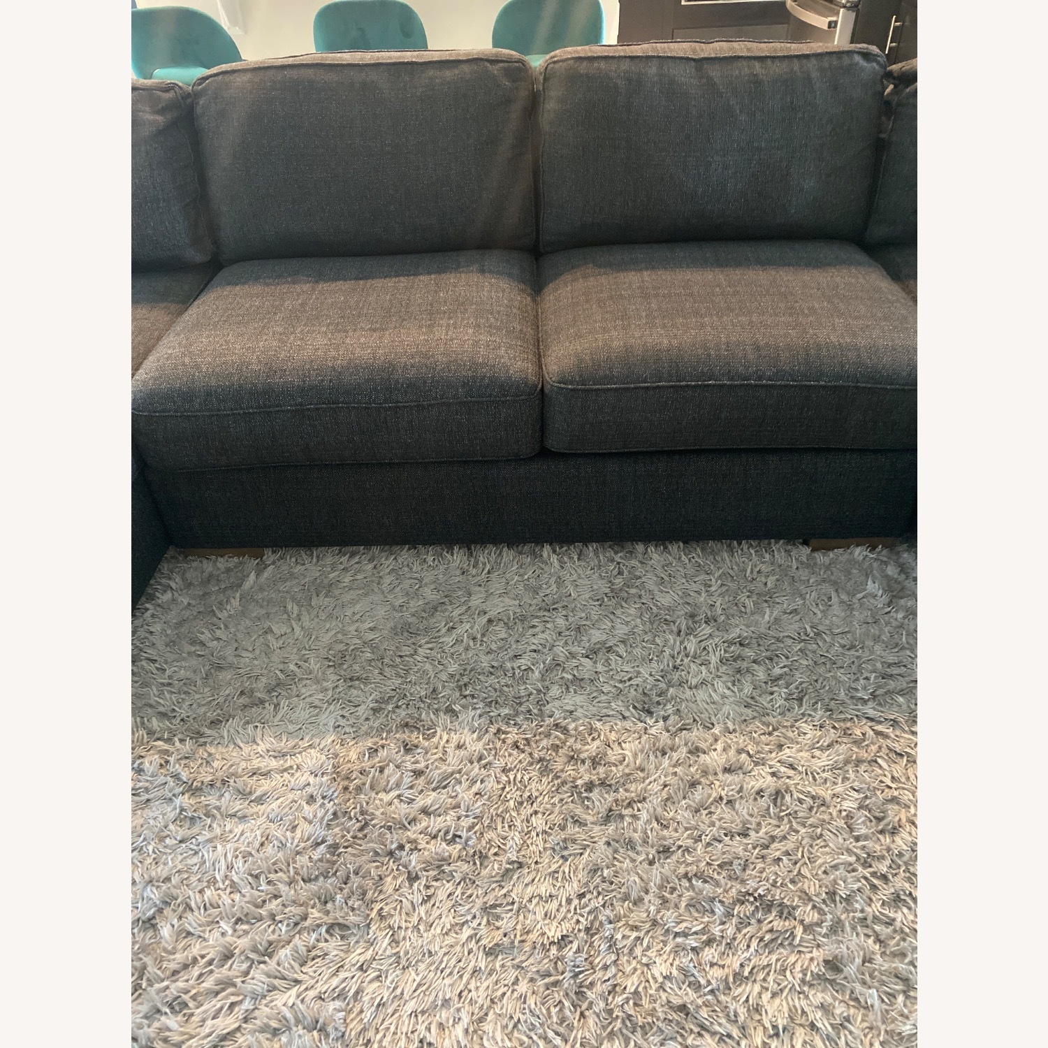 Max Home Dark Gray Fabric 3+ Piece Sectional - image-5