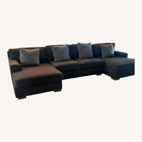 Used Max Home Dark Gray Fabric 3+ Piece Sectional for sale on AptDeco