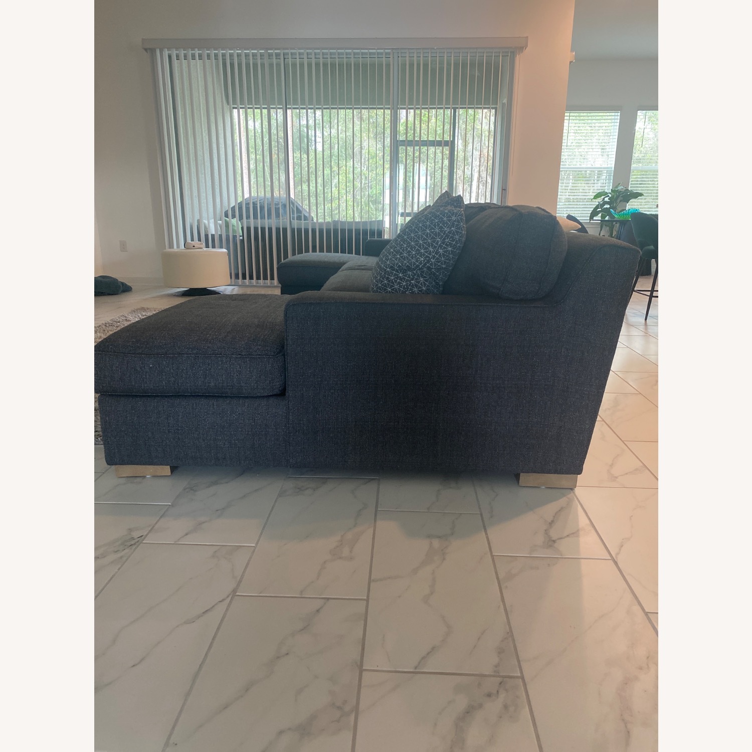 Max Home Dark Gray Fabric 3+ Piece Sectional - image-3