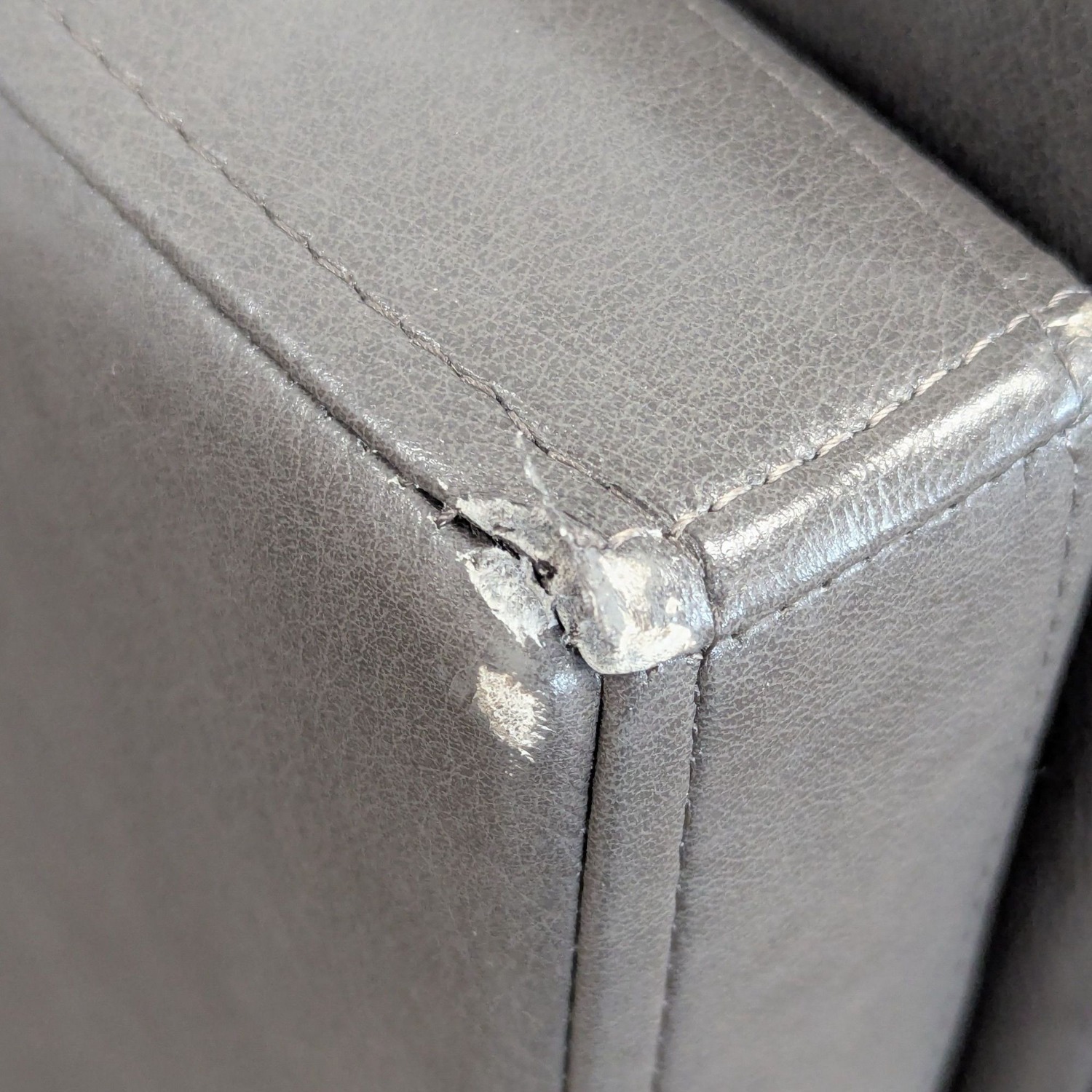 BenchMade Modern Skinny Fat Gray Leather Sectional - image-8