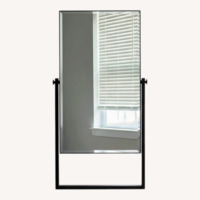 Raymour & Flanigan Dark Brown Wood Wall Mirror