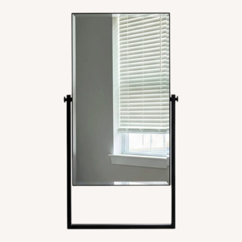 Used Raymour & Flanigan Dark Brown Wood Wall Mirror for sale on AptDeco