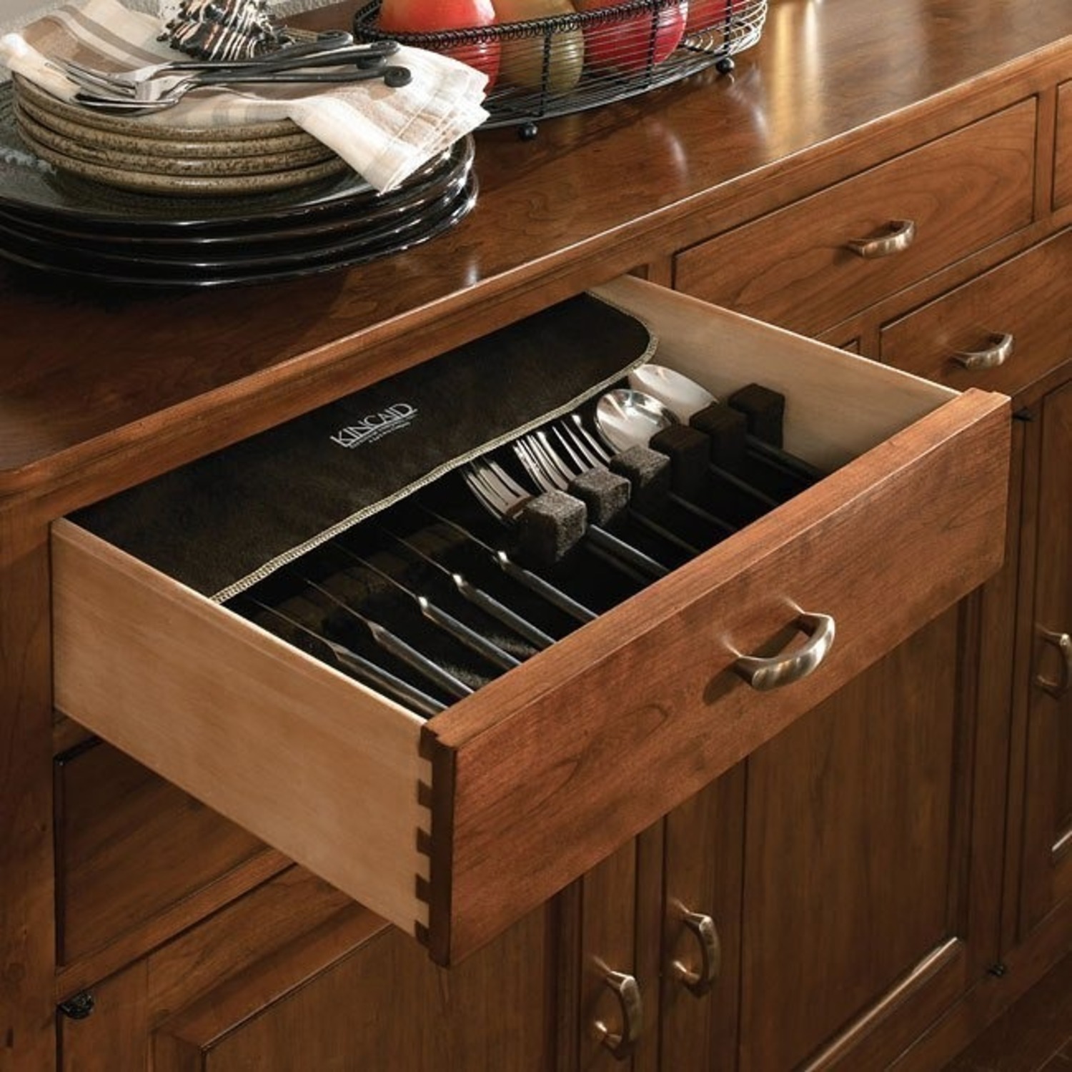 Kincaid Furniture Dark Brown Wood Sideboard - image-3