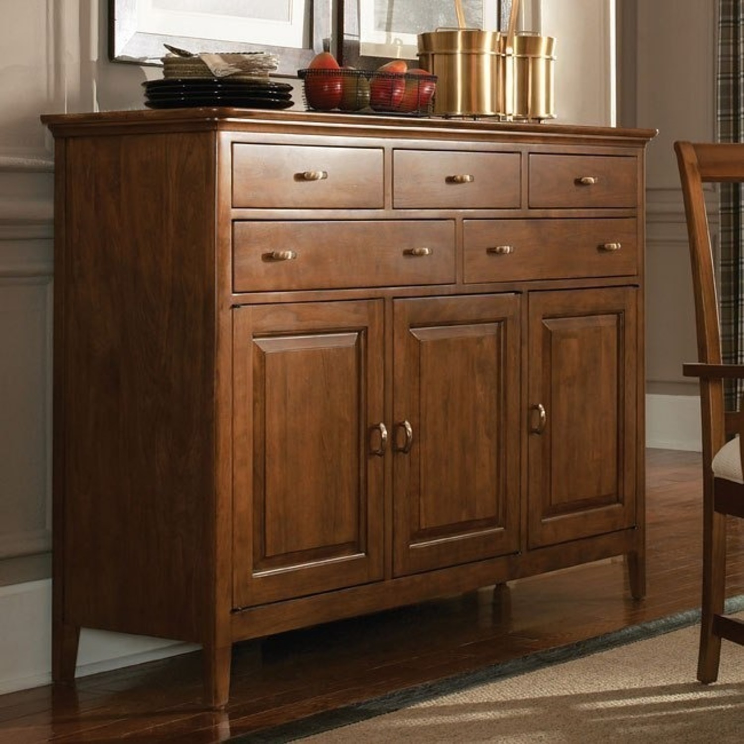 Kincaid Furniture Dark Brown Wood Sideboard - image-1