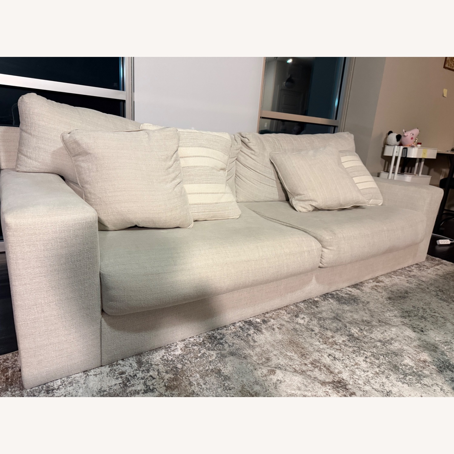 Ashley Furniture Maggie Natural Fabric 3+ Seater Sofa - image-2