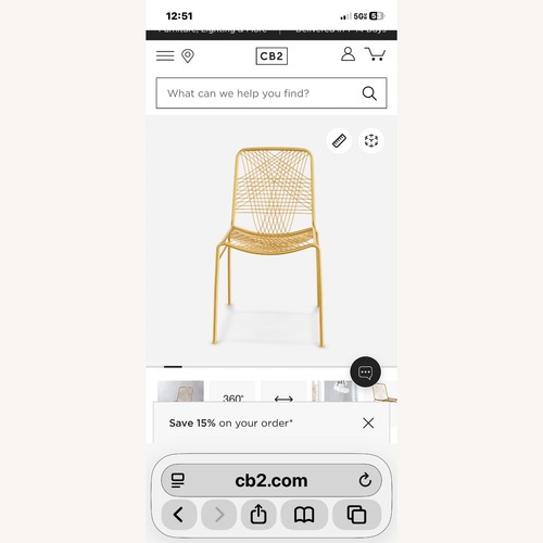 Used CB2 Alpha Accent Chairs for sale on AptDeco