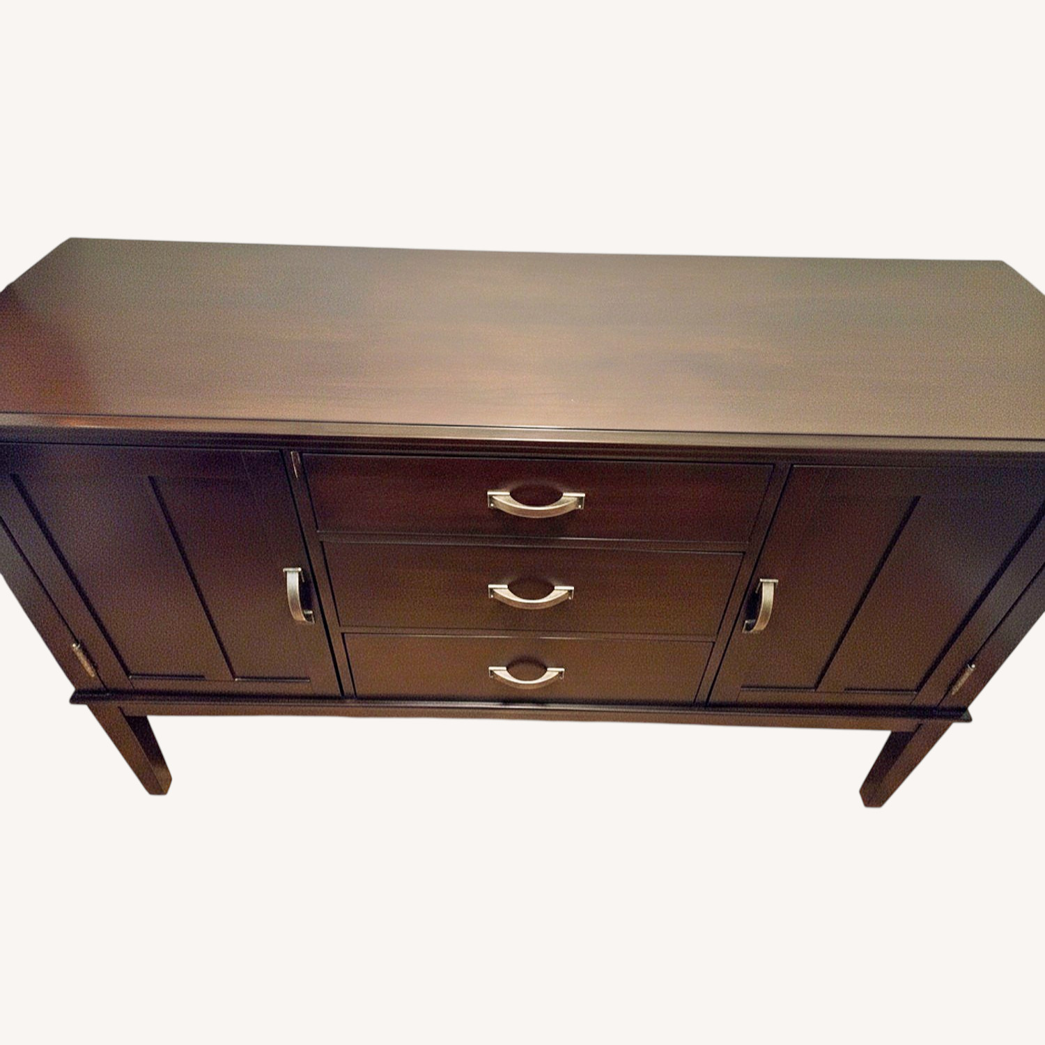 Ashley Furniture Dark Brown Wood Sideboard - image-6