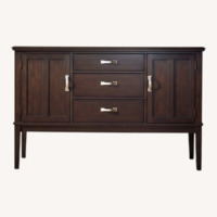 Ashley Furniture Dark Brown Wood Sideboard