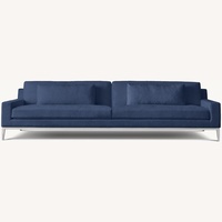Restoration Hardware Blue Linen 3+ Seater Sofa