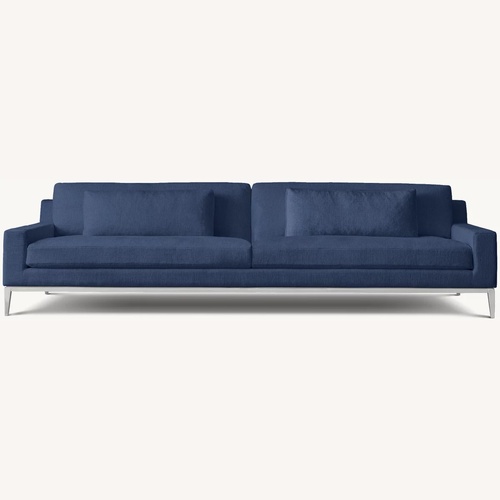 Used Restoration Hardware Blue Linen 3+ Seater Sofa for sale on AptDeco