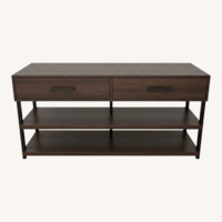 Target Dark Brown Wood Media Storage