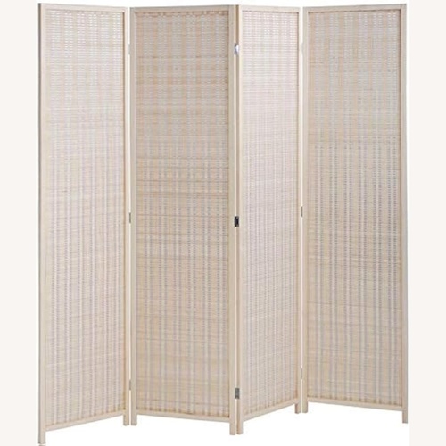 Used AMAZON Bamboo Room Divider Natural Bamboo Room Divider for sale on AptDeco