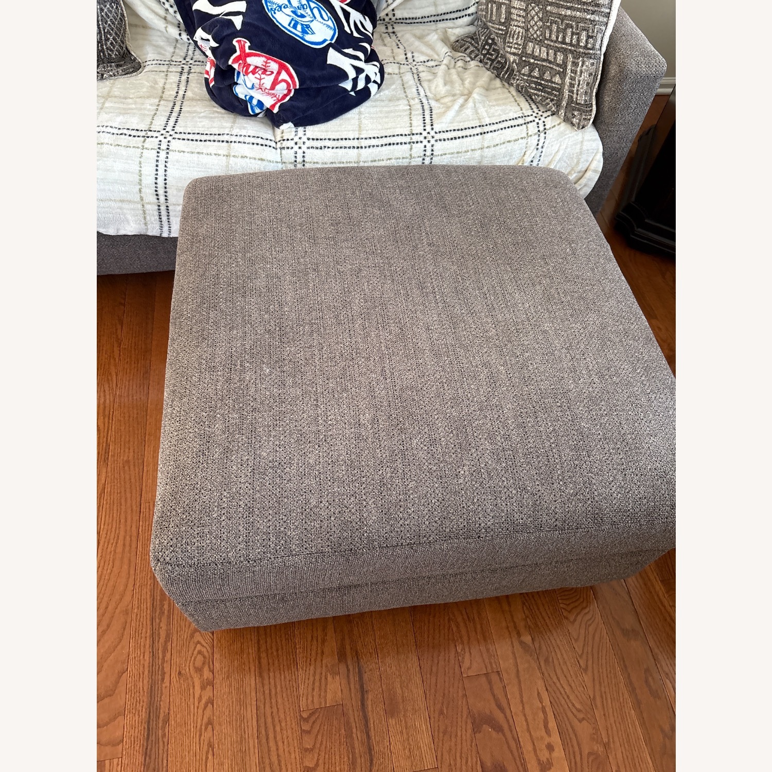 Raymour & Flanigan Light Brown Ottoman - image-2