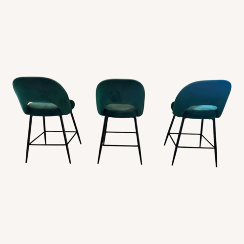 Used Dorel Home Products Green Velvet Stools for sale on AptDeco