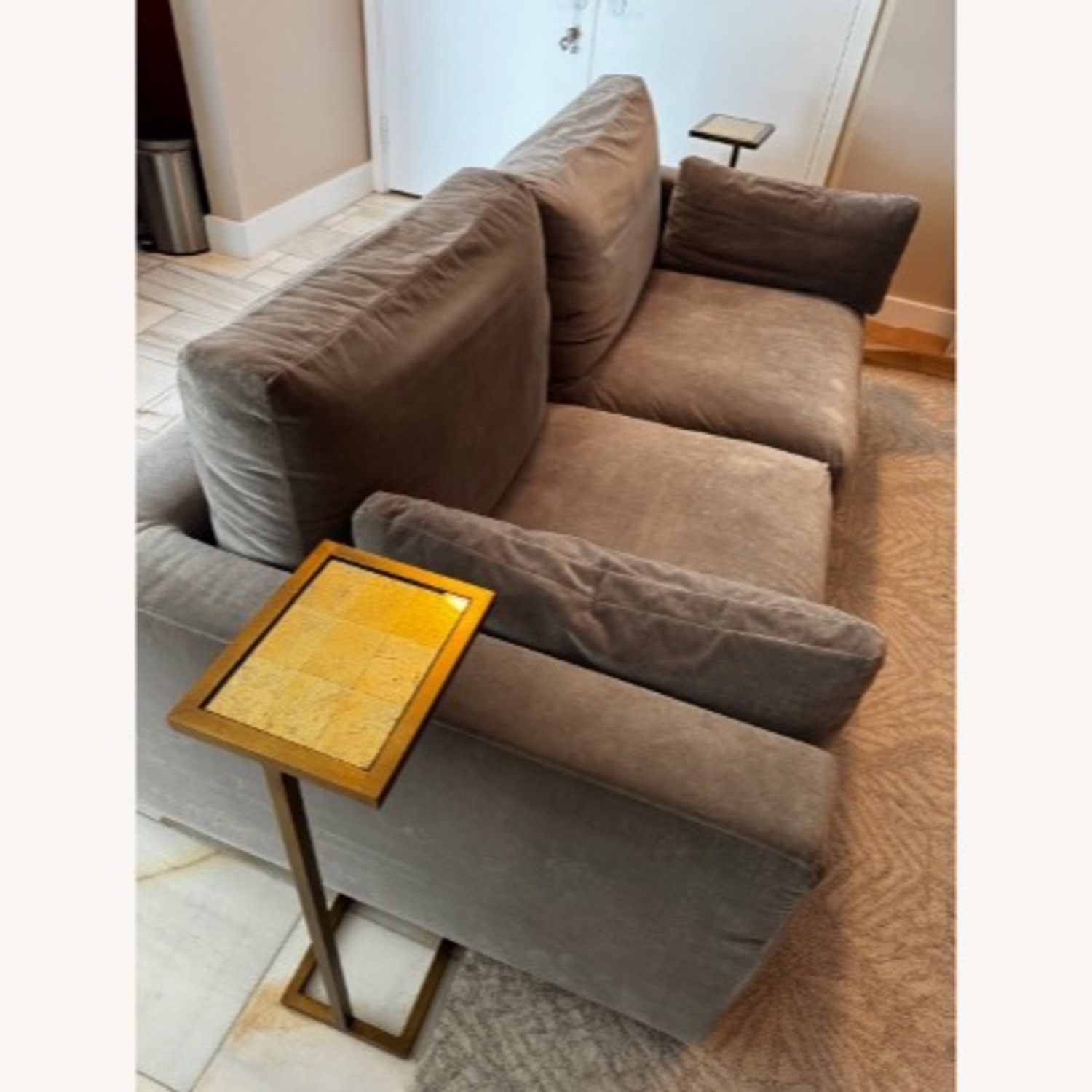 Restoration Hardware Light Gray 2 Seater Sofa - image-3