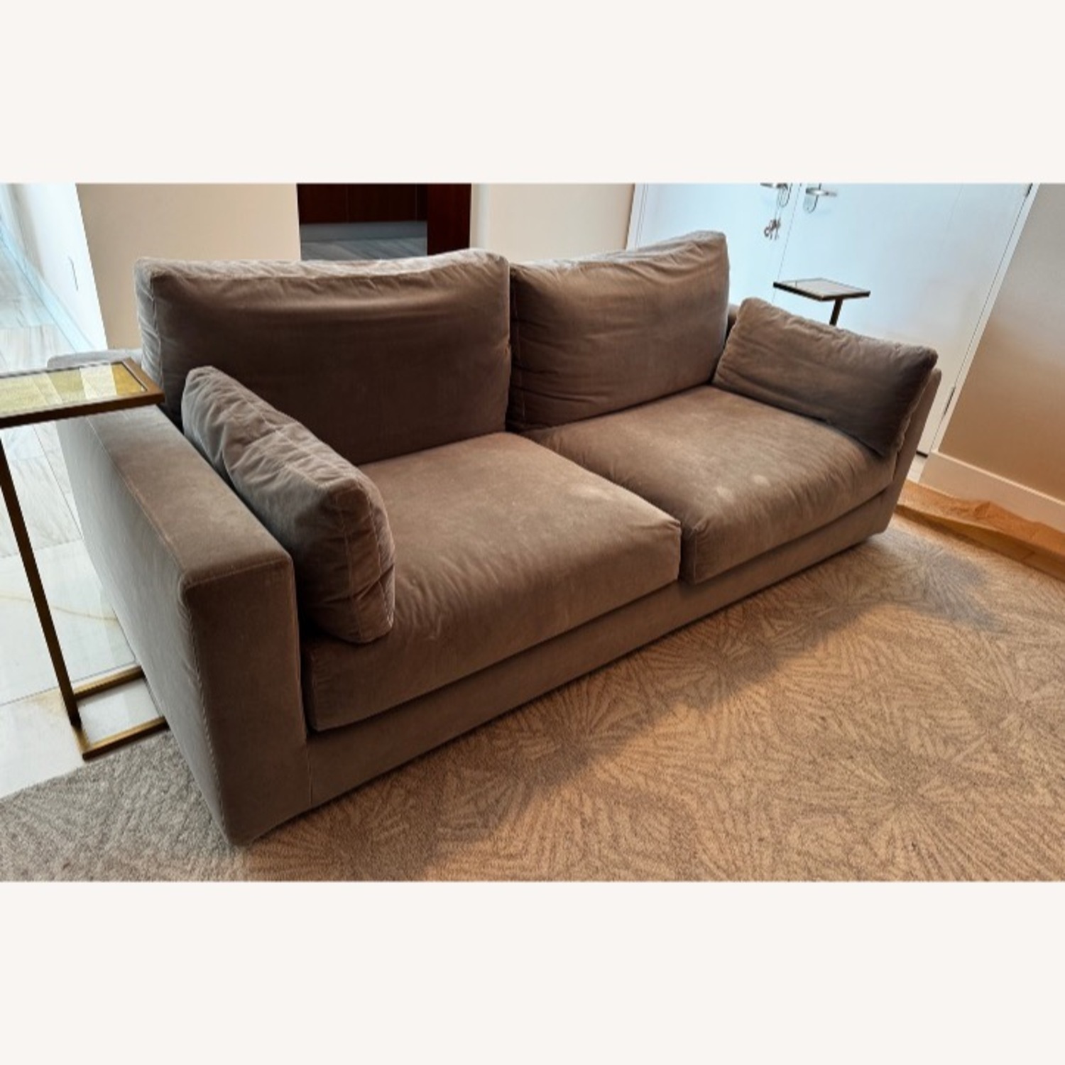 Restoration Hardware Light Gray 2 Seater Sofa - image-2