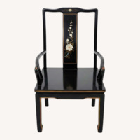Asian Furniture Black Wood Dining Chair