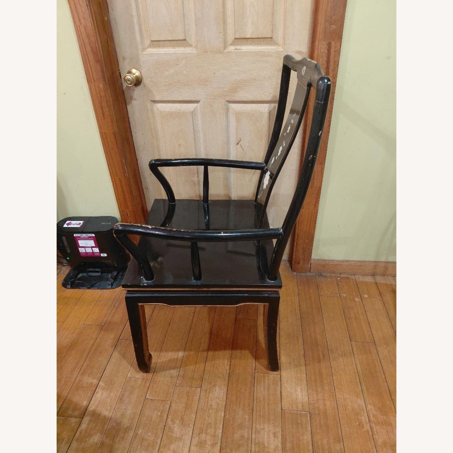 Asian Furniture Black Wood Dining Chair - image-2