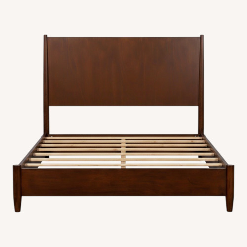 Used AllModern Williams Bed Dark Brown Wood Full Bed for sale on AptDeco