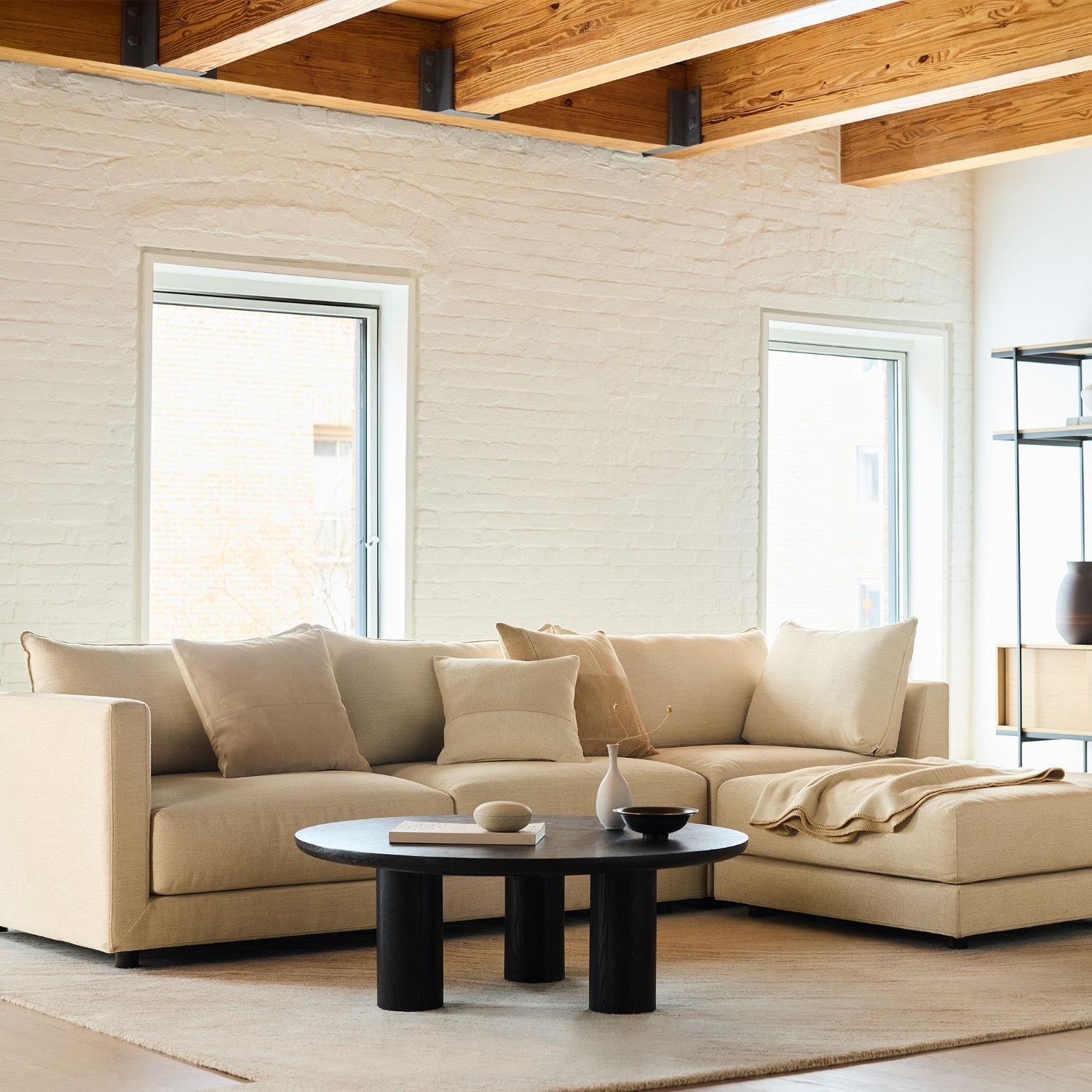 West Elm Melbourne Natural 3+ Piece Sectional - image-7