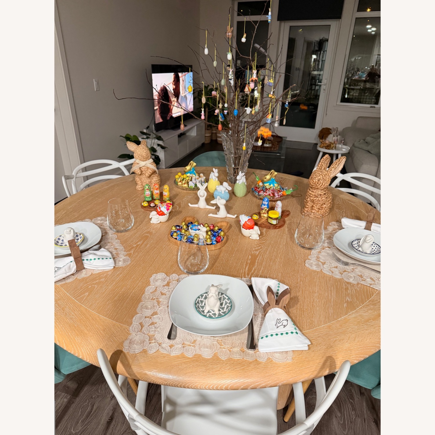 Crate & Barrel Henrik 60" Natural Oak Wood Round Dining Table - image-5