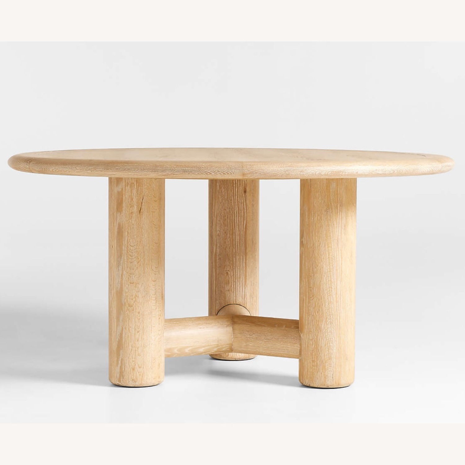 Crate & Barrel Henrik 60" Natural Oak Wood Round Dining Table - image-1