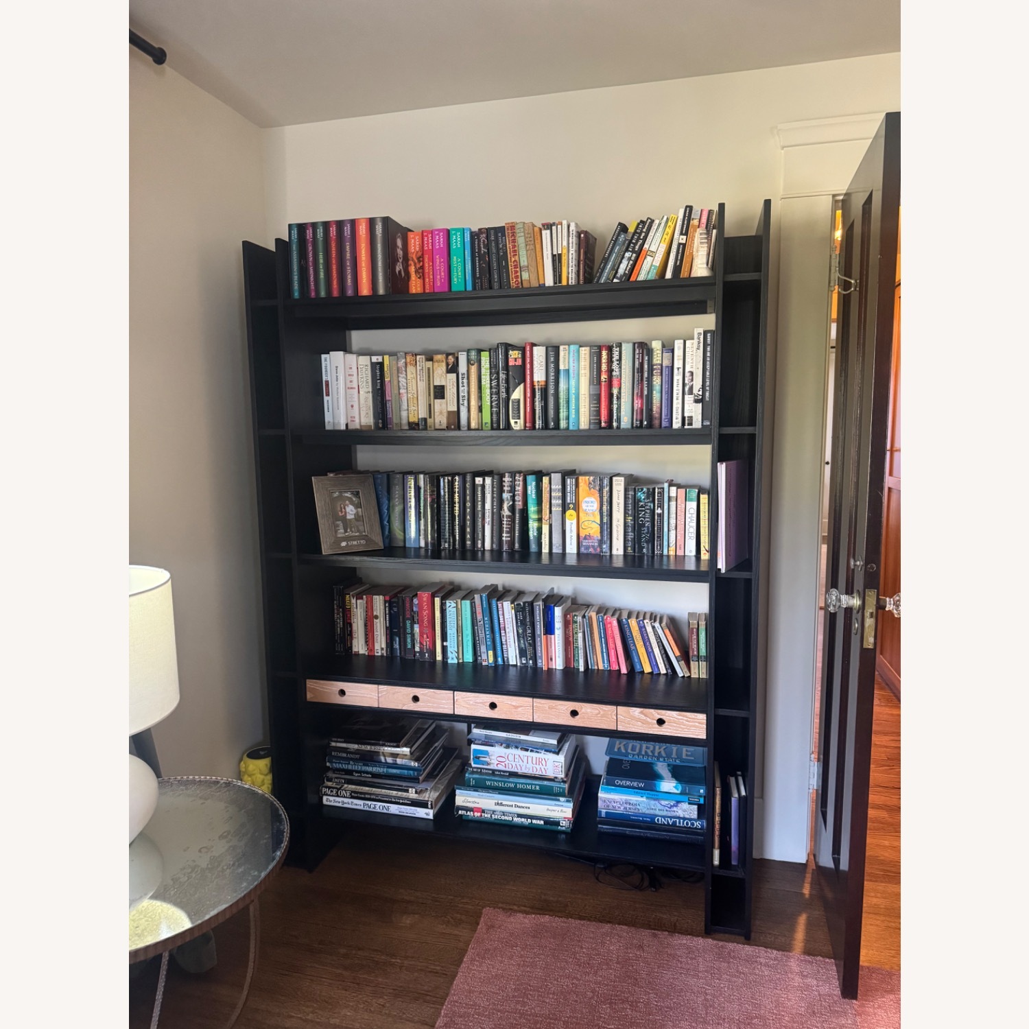 CB2 Gainfranco Frattini Black Oak Bookcases - image-3