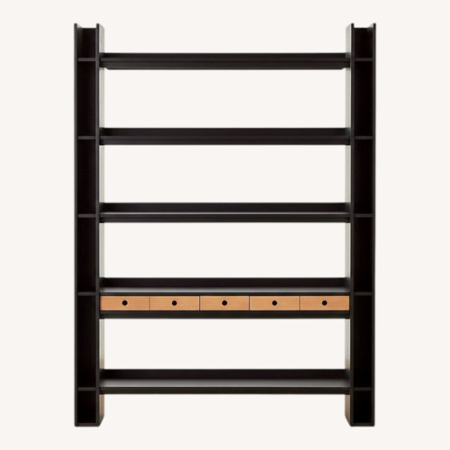 Used CB2 Gainfranco Frattini Black Oak Bookcases  for sale on AptDeco
