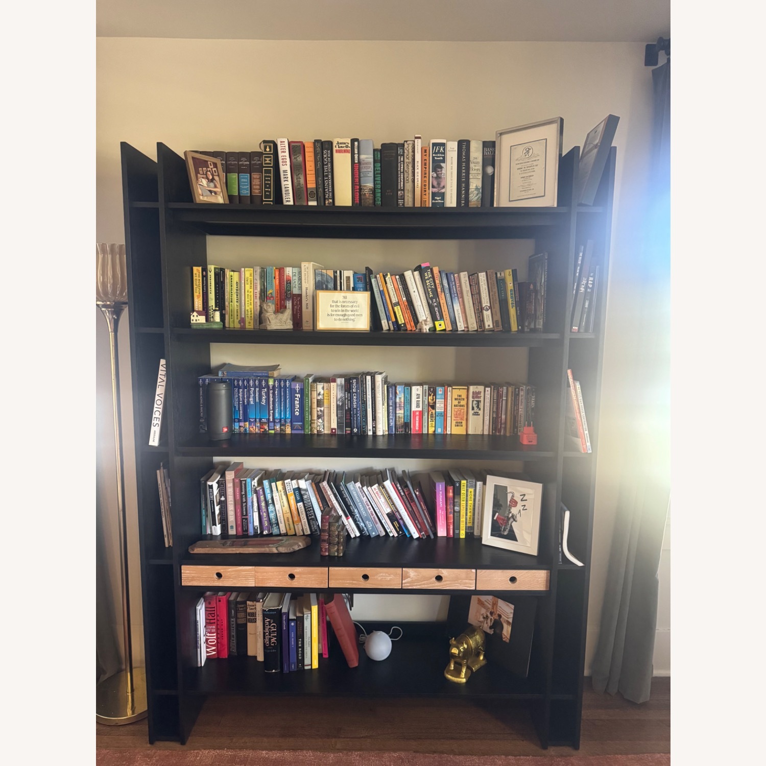 CB2 Gainfranco Frattini Black Oak Bookcases - image-2