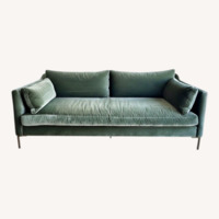 ABC Carpet and Home Callie Green Velvet 3+ Seater Sofa