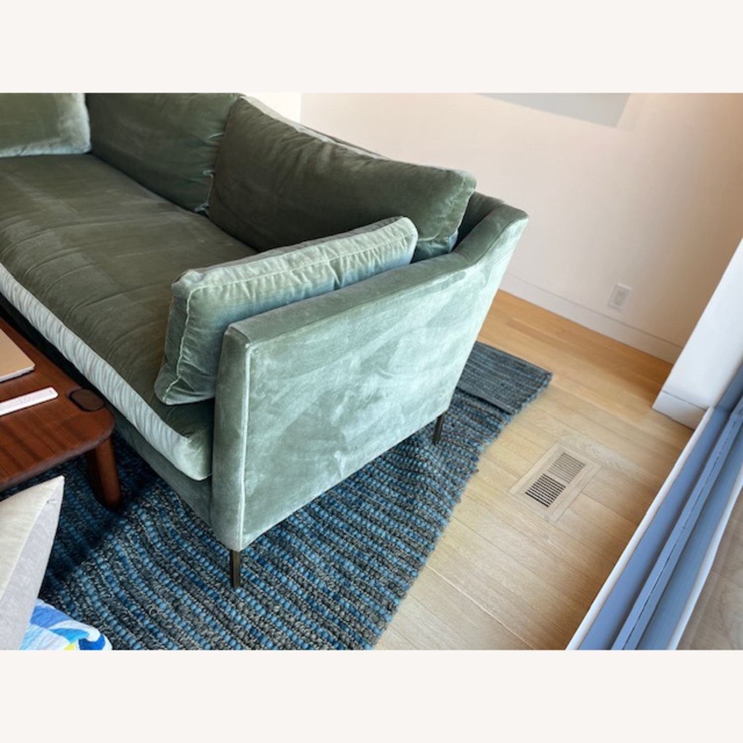 ABC Carpet and Home Callie Green Velvet 3+ Seater Sofa - image-2