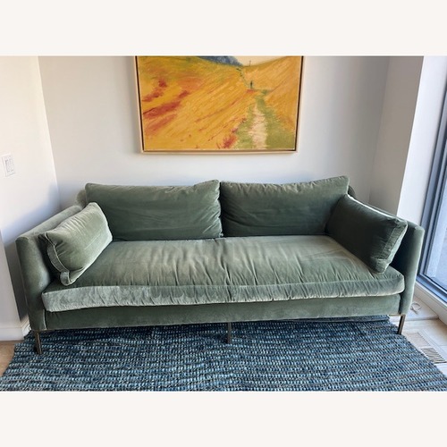 Used ABC Carpet and Home Callie Green Velvet 3+ Seater Sofa for sale on AptDeco